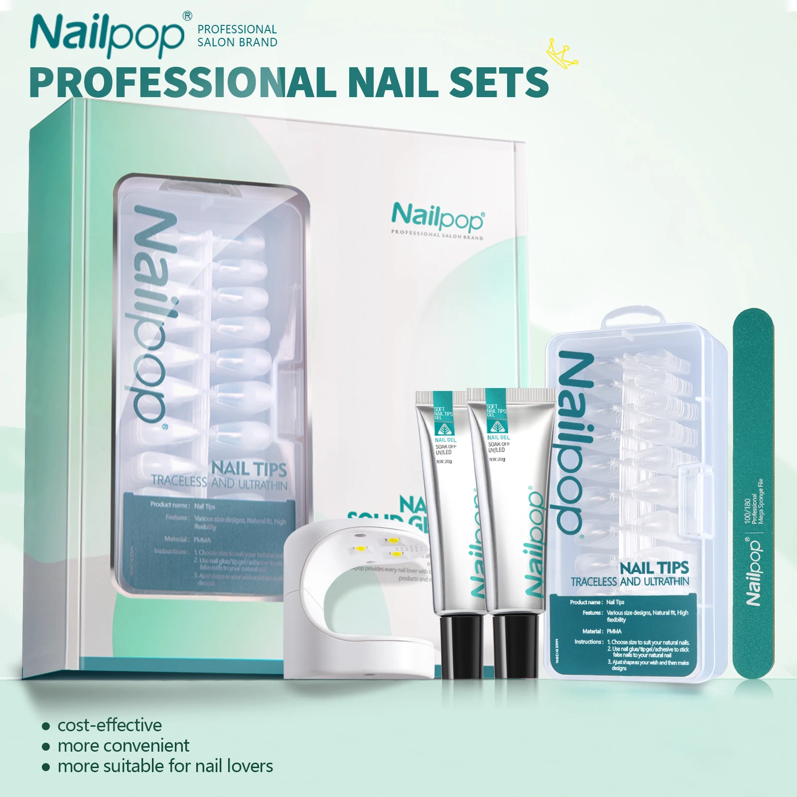 Nailpop Nail Tips and Glue Gel - Exposure Unit Uv review and price