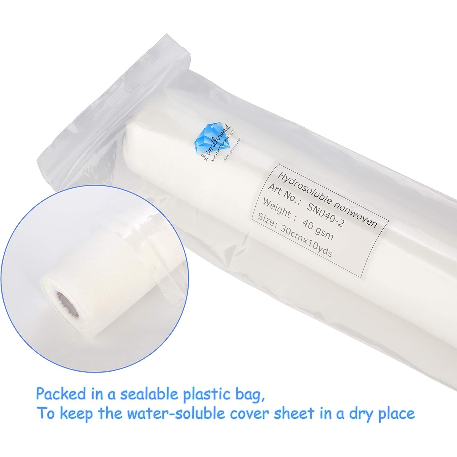 Simthread Non Woven Water Solu - Embroidery Stabilizer Backing review and price