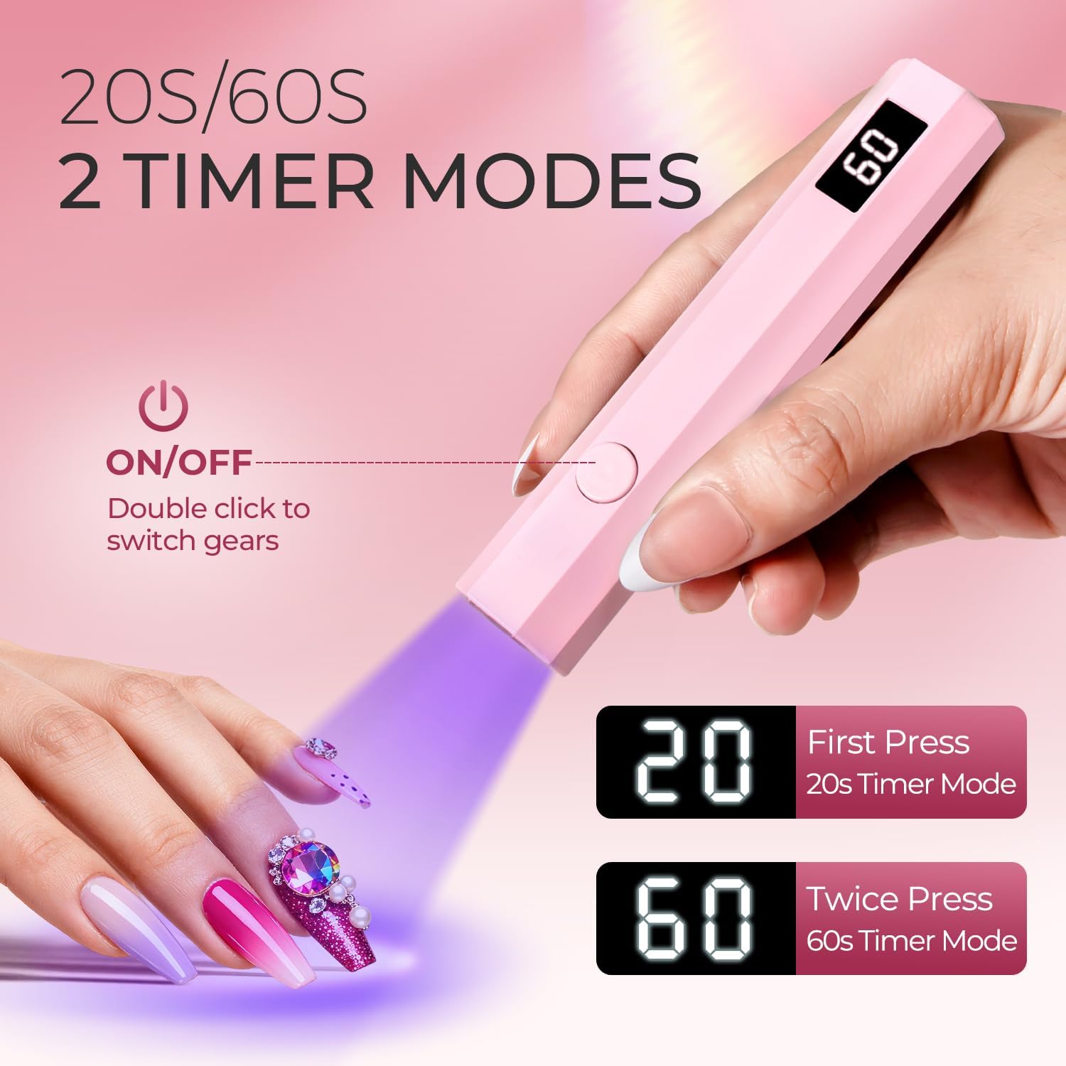 Cordless UV/LED Nail Lamp Set  - Exposure Unit Uv review and price