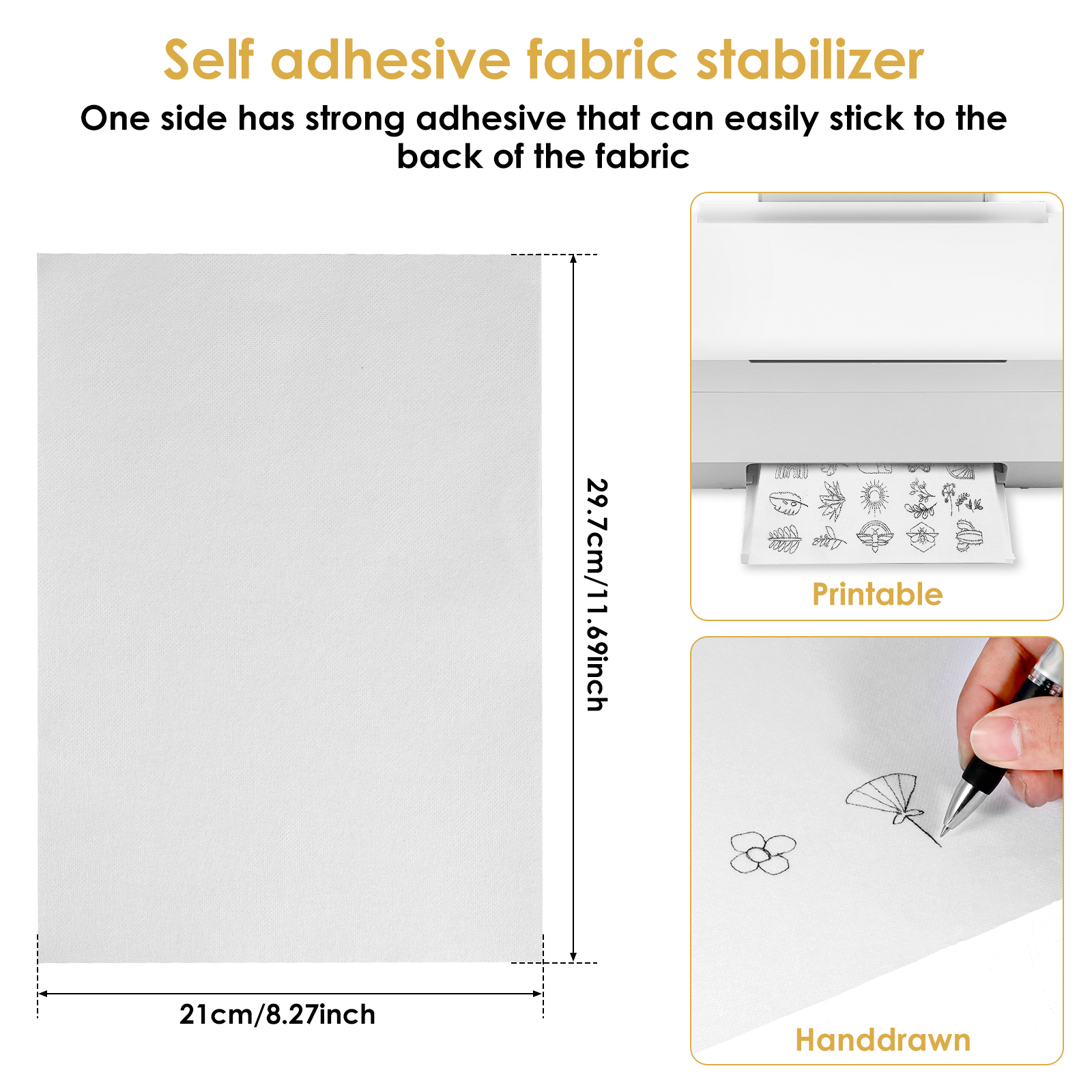 12/24PCS Sticky Water Soluble  - Embroidery Stabilizer Backing review and price