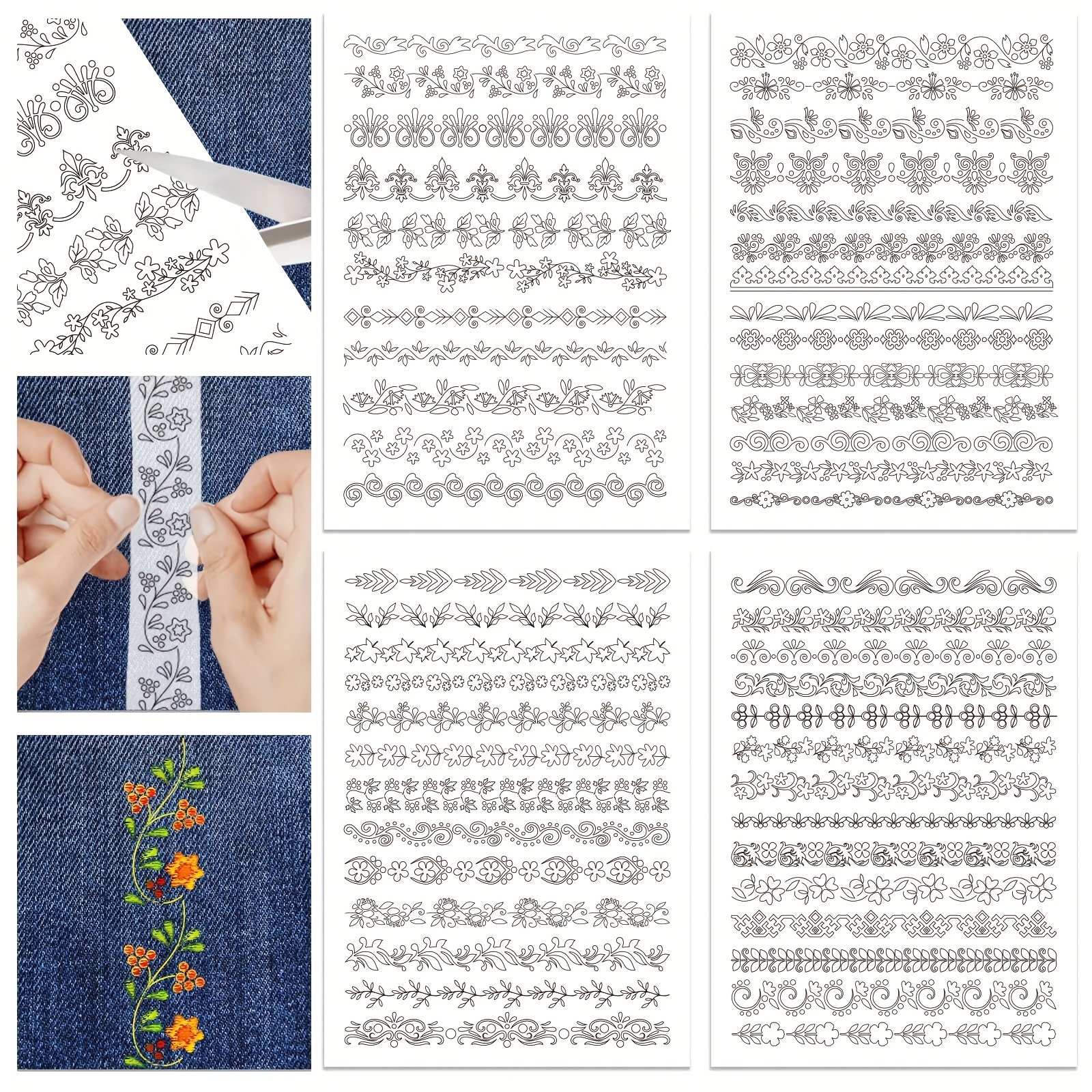 4 Sheets Retro Lace Water Solu - Embroidery Stabilizer Backing review and price