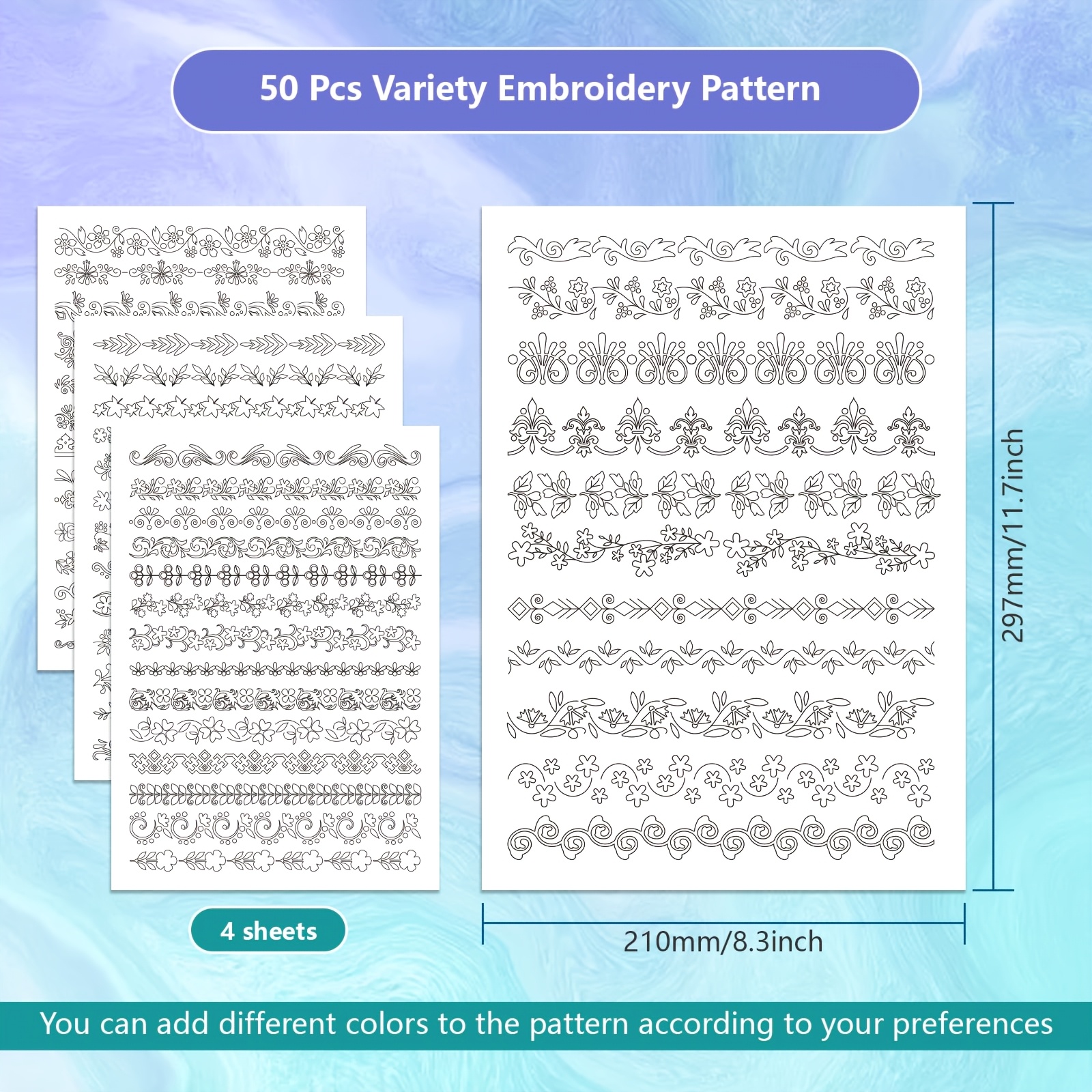 4 Sheets Retro Lace Water Solu - Embroidery Stabilizer Backing review and price