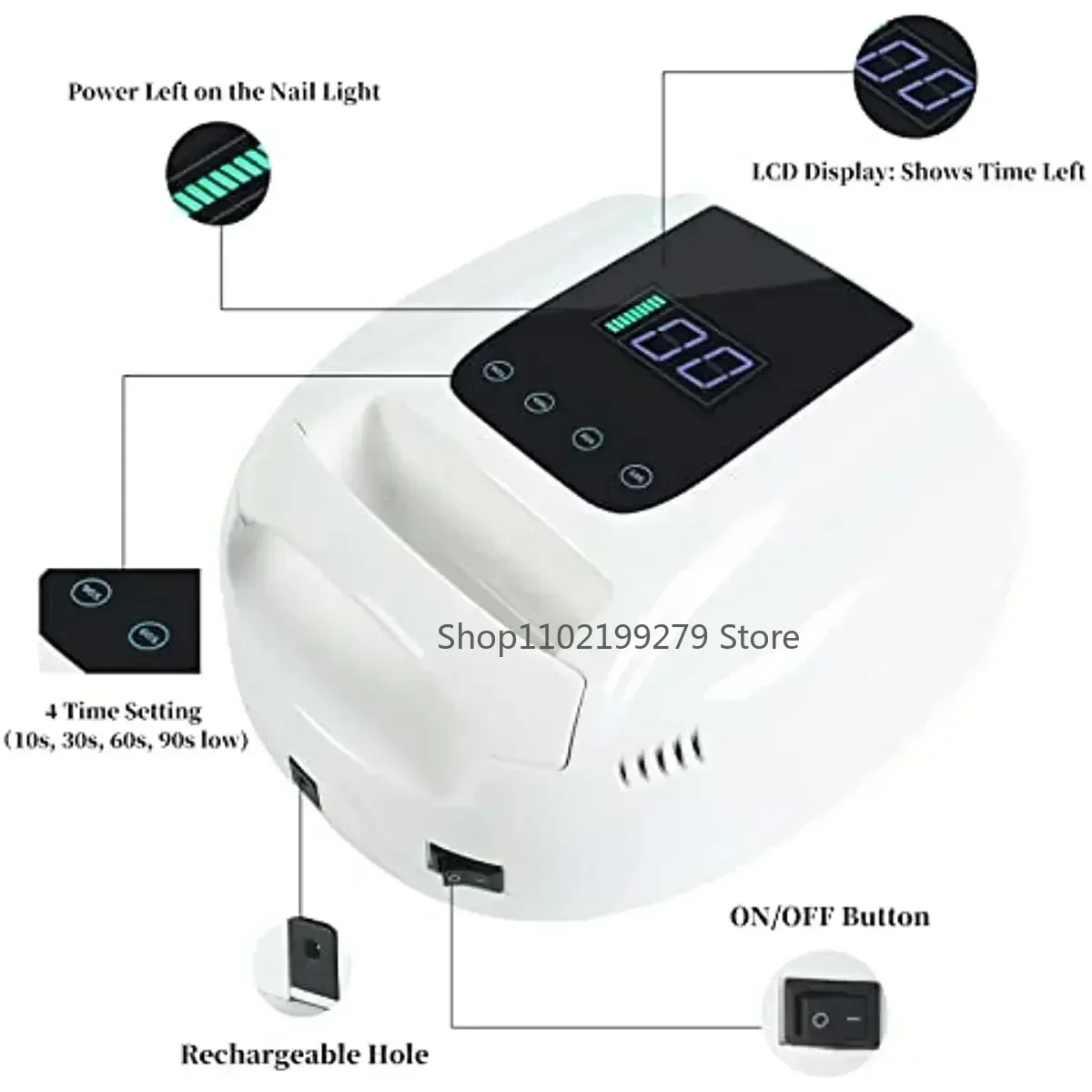 New Rechargeable Nail Lamp Cor - Exposure Unit Uv review and price